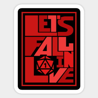 DnD Design Let's Fail in Love Sticker